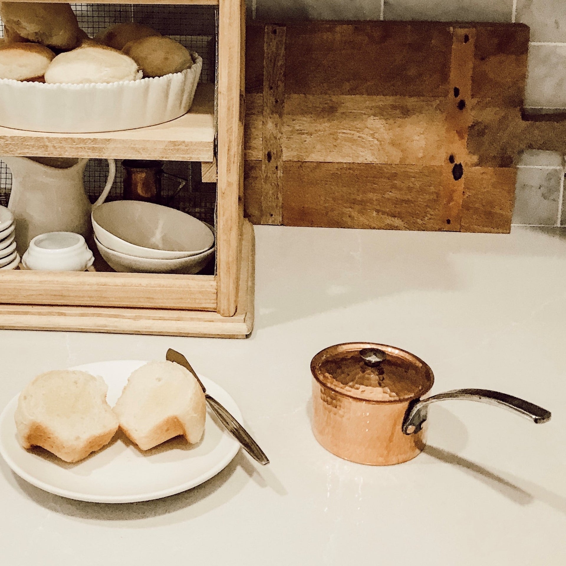 Petite French Copper Butter Pot With Lid - packaging