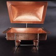 Syracuse Rectangular Copper Chafer, 8 qt - alternate angle