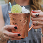 Solid Copper Mule Mug, Copper Handle, 18 oz - alternate angle