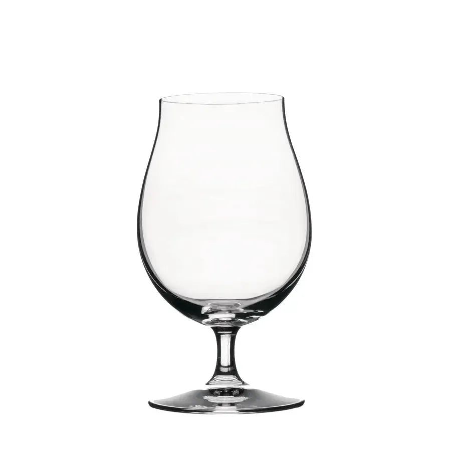 Clear lead-free crystal Spiegelau Tulip Beer Glass with a classic yet fresh silhouette.
