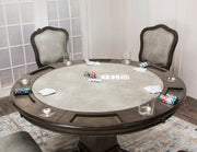 Sunset Trading 5 Piece Vegas 48" Round Dining and Poker Table Set with Reversible Game Top - alternate angle