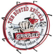 The Busted Knuckle Garage Neon Sign - detail view