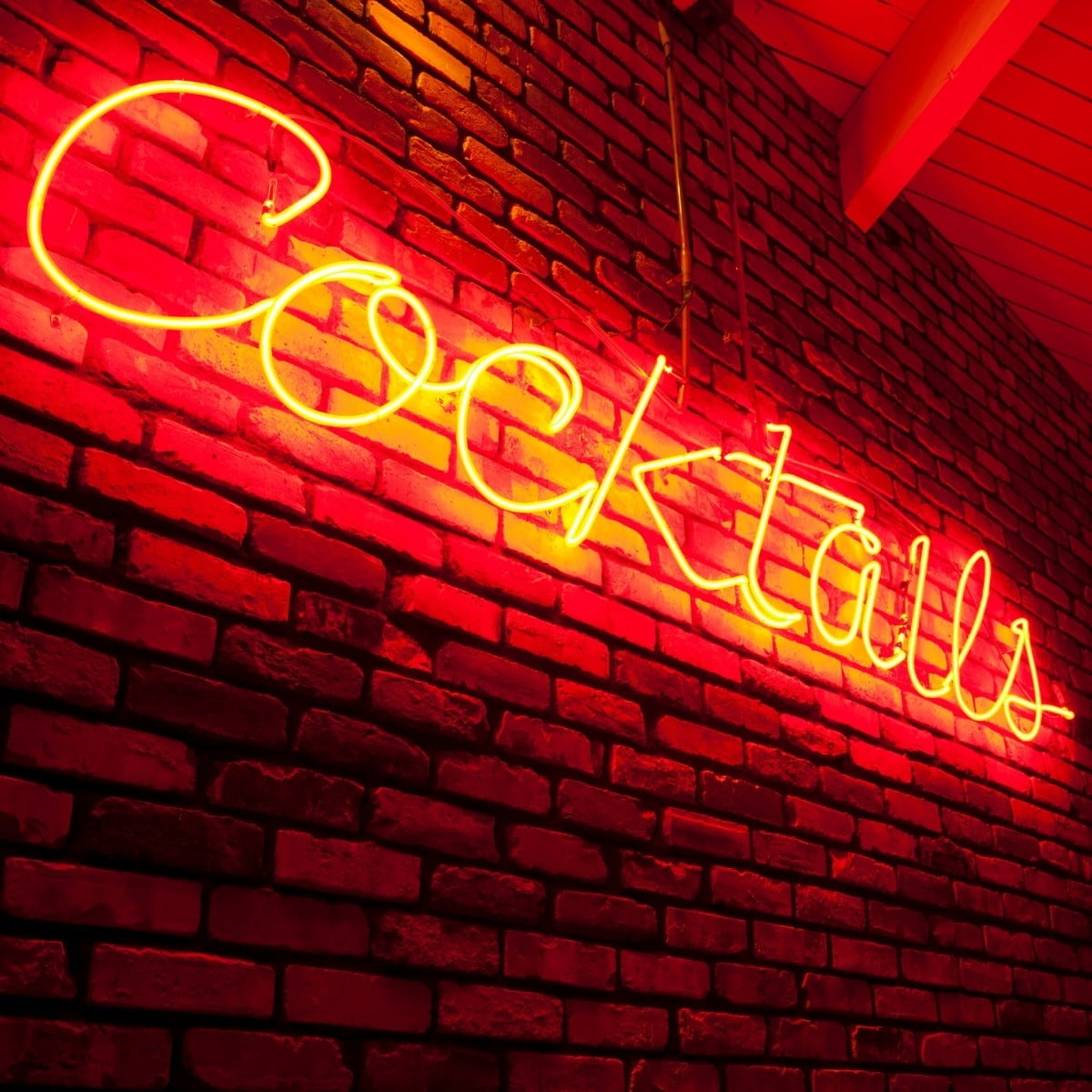 Vintage neon bar sign for man cave or home bar decor