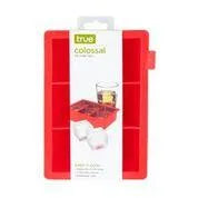 Colossal 2" Silicone Ice Cube Tray in Red by True - hero view