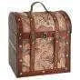 6 Bottle Old World Wooden Wine Box by Twine - detail view