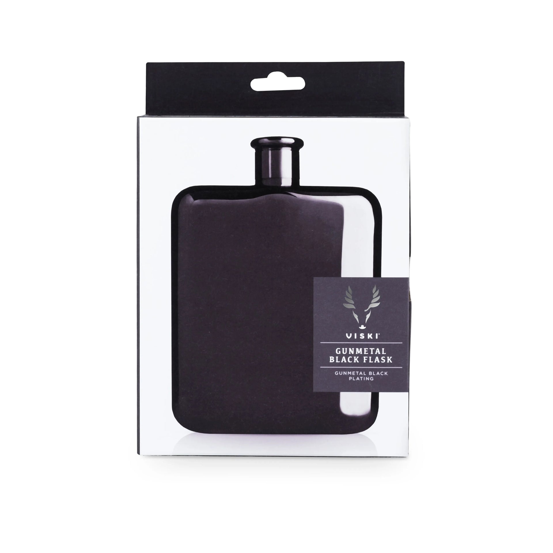 Warren 6 oz Flask in Gunmetal by Viski - alternate angle