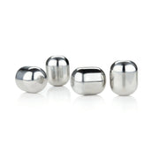 Glacier Rocks Wine Globes in Stainless Steel, Set of 4 by Viski - detail view