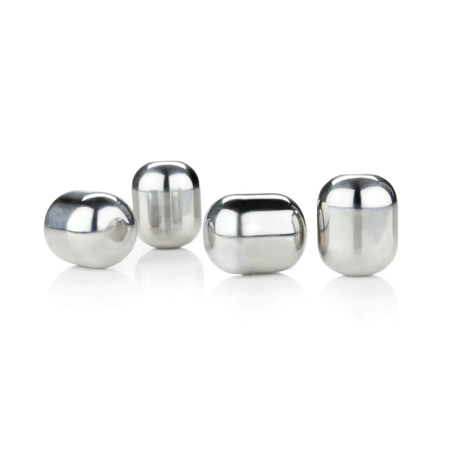 Glacier Rocks Wine Globes in Stainless Steel, Set of 4 by Viski - detail view