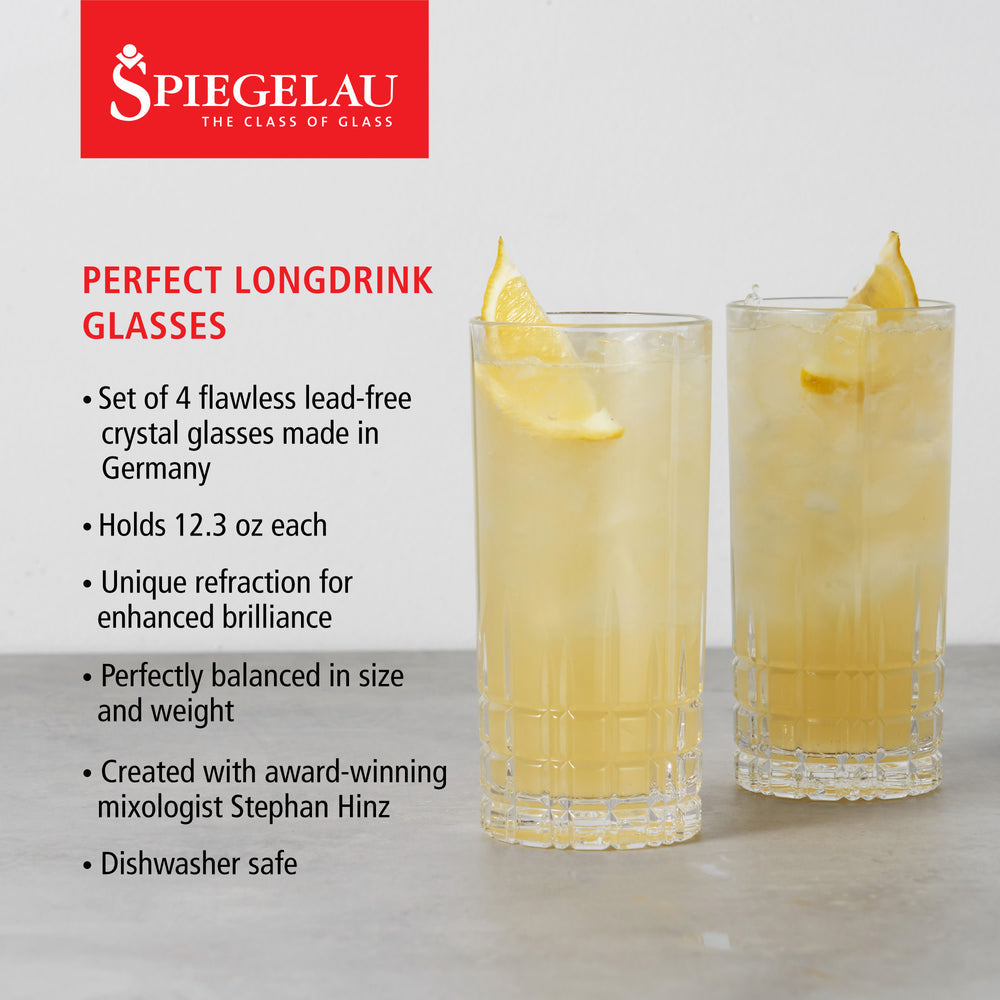 Spiegelau Perfect Longdrink Glass, Set of 4