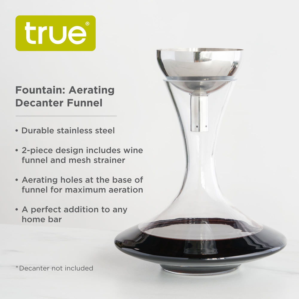 TRUE Fountain Aerating Decanter Funnel