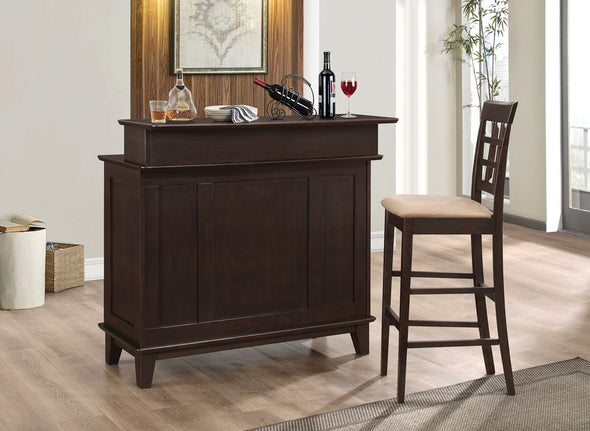 Coaster Furniture 2-Door Bar Unit With Adjustable Shelves Cappuccino