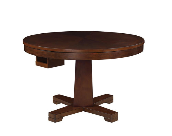 Coaster Furniture Marietta 3-In-1 Round Wooden Game Table Tobacco - The Bar Warehouse