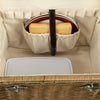 Picnic Time- Yellowstone Picnic Basket, (Moka Collection - Brown with Beige & Red Accents) - The Bar Warehouse