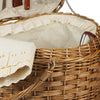 Picnic Time- Heart Picnic Basket, (Antique White) - The Bar Warehouse