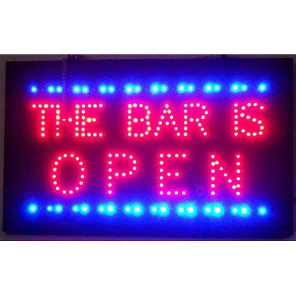 NEONETICS BAR IS OPEN LED SIGN - The Bar Warehouse