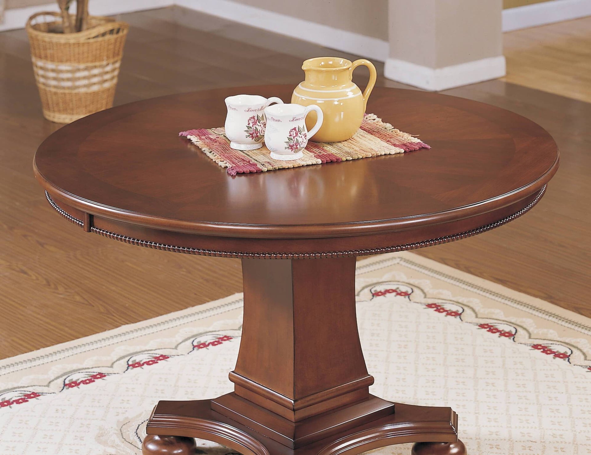 Sunset Trading 5 Piece Bellagio 48" Round Dining and Poker Table Set with Reversible Game Top - in use