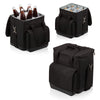 Legacy- Cellar 6-Bottle Wine Carrier & Cooler Tote, (Black with Gray Accents) - The Bar Warehouse