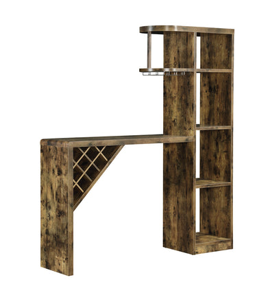 Coaster Furniture 5-Shelf Bar Table Storage Antique Nutmeg