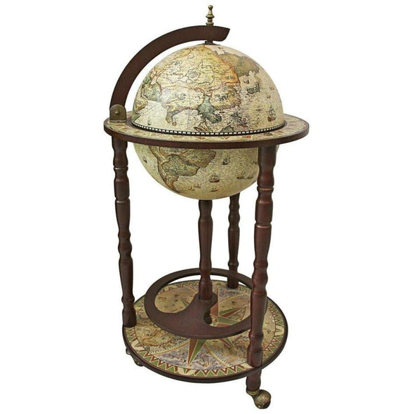 Sixteenth Century Crema Durata Replica Globe Bar Cabinet - The Bar Warehouse