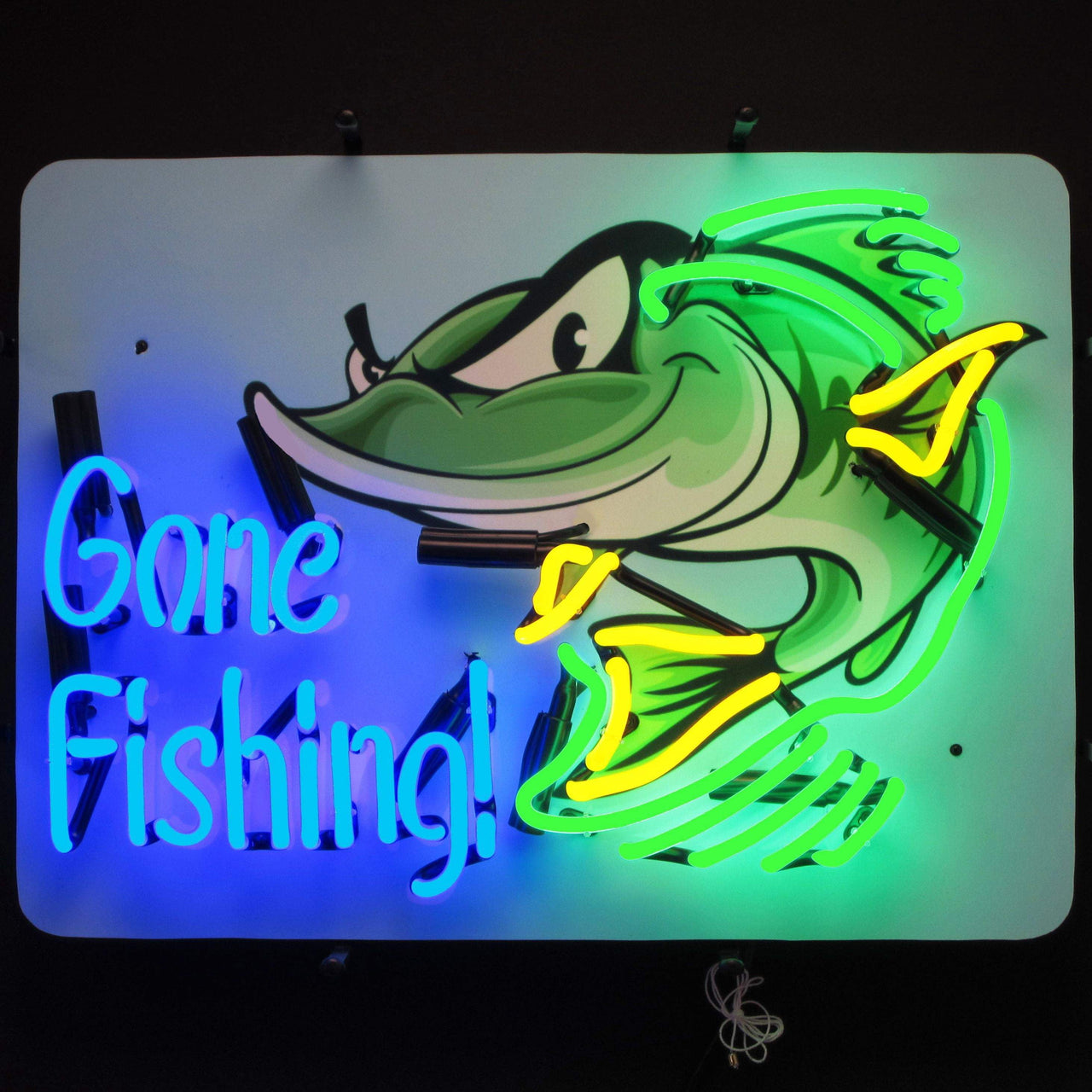 NEONETICS Gone Fishing Neon Sign illuminated neon sign