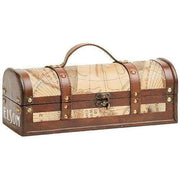 Old World Wood Wine Box by Twine - detail view