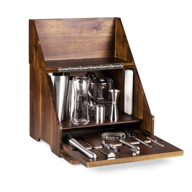 Legacy- Madison Acacia Tabletop Bar Set, (Acacia Wood) - The Bar Warehouse