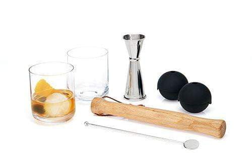 Viski Professional 7-Piece Muddled Barware Set in Stainless Steel by Viski - detail view