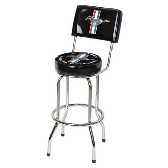 Ford Mustang Bar Stool with Backrest wood