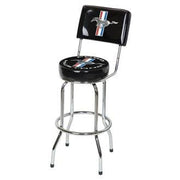Ford Mustang Bar Stool with Backrest wood
