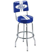 Ford Stripes Backrest Bar Stool wood
