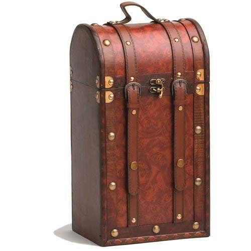 2 Bottle Antique Wooden Wine Box by Twine - hero view