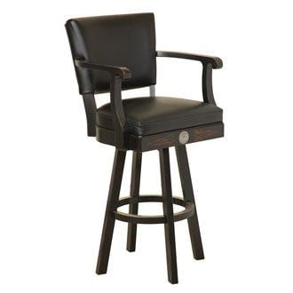 Jack Daniel's® Wood Bar Stool w/ Backrest - The Bar Warehouse