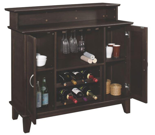 Coaster Furniture 2-Door Bar Unit With Adjustable Shelves Cappuccino - The Bar Warehouse