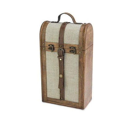 2-BOTTLE VINTAGE TRUNK WINE BOX BY TWINE - The Bar Warehouse