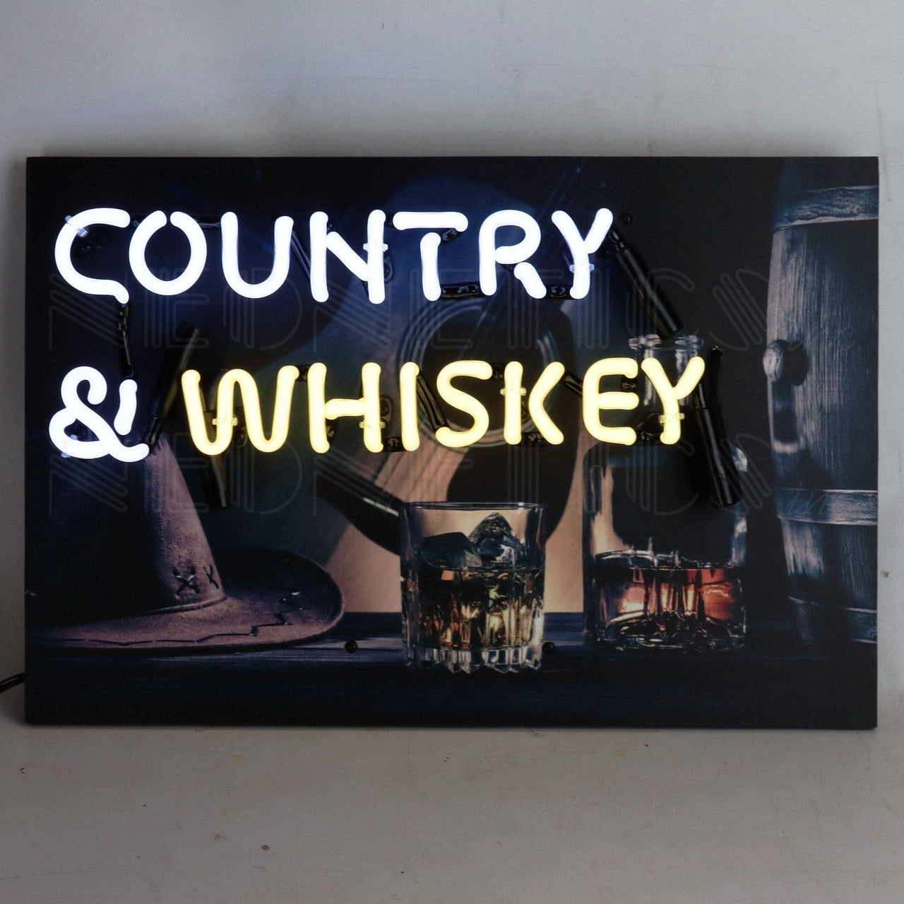 NEONETICS Junior Country & Whiskey Neon Sign illuminated neon sign