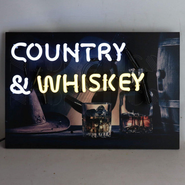 NEONETICS JUNIOR COUNTRY & WHISKEY NEON SIGN - The Bar Warehouse