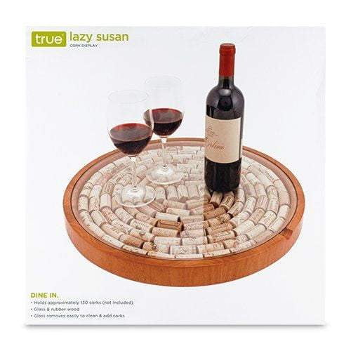 Lazy Susan Cork Display by True - alternate angle