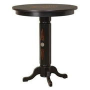 JD Wood Pub Table & Backrest Barstool Set - TN Charcoal - detail view