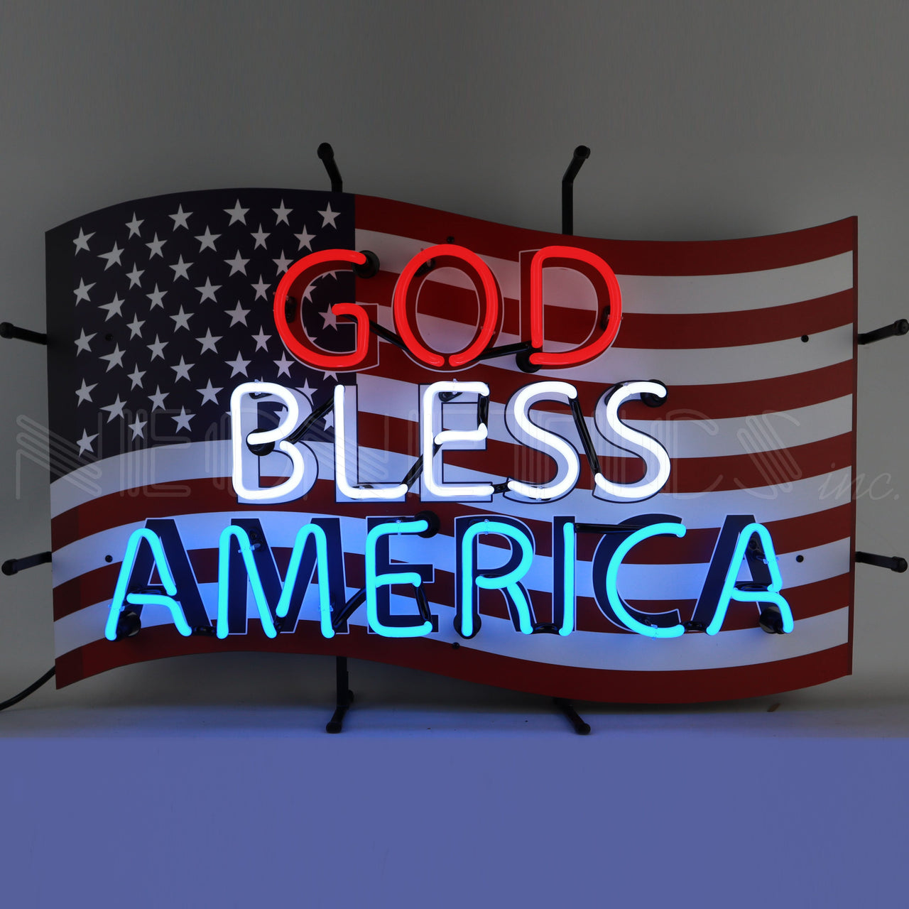 Neonetics God Bless America Neon Sign illuminated neon sign