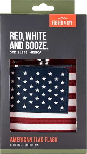 American Flag Flask by Foster & Rye - detail view