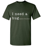 Whiskey T Shirt - I Need a Huge Glass of Bourbon - packaging
