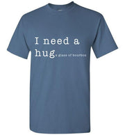 Whiskey T Shirt - I Need a Huge Glass of Bourbon - angle 7