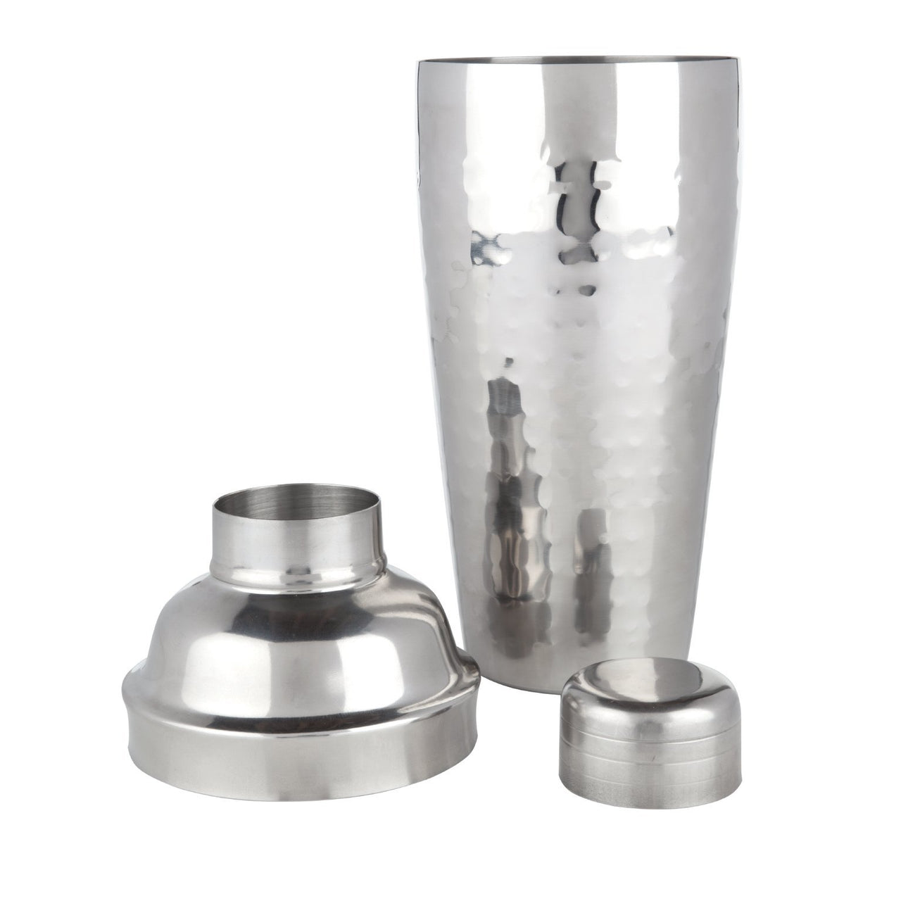 Irving Hammered Cocktail Shaker in Stainless Steel by Viski - detail view