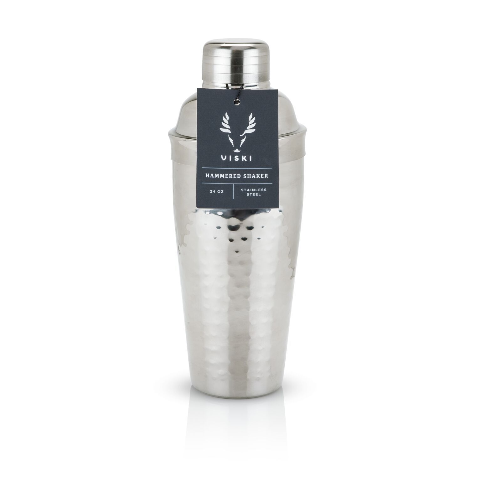 Irving Hammered Cocktail Shaker in Stainless Steel by Viski - alternate angle