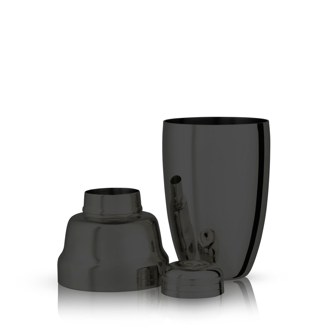 Warren Heavyweight Cocktail Shaker in Gunmetal by Viski - detail view