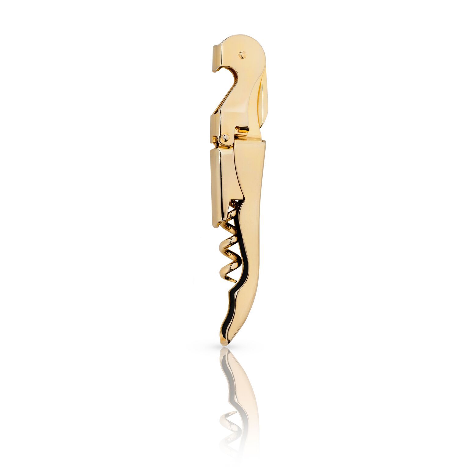 Belmont Signature Double Hinged Corkscrew in Gold by Viski - alternate angle