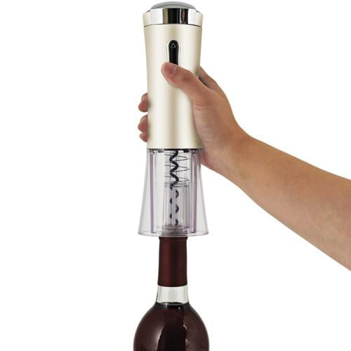 Silver Lux Electric Corkscrew by TRUE - alternate angle