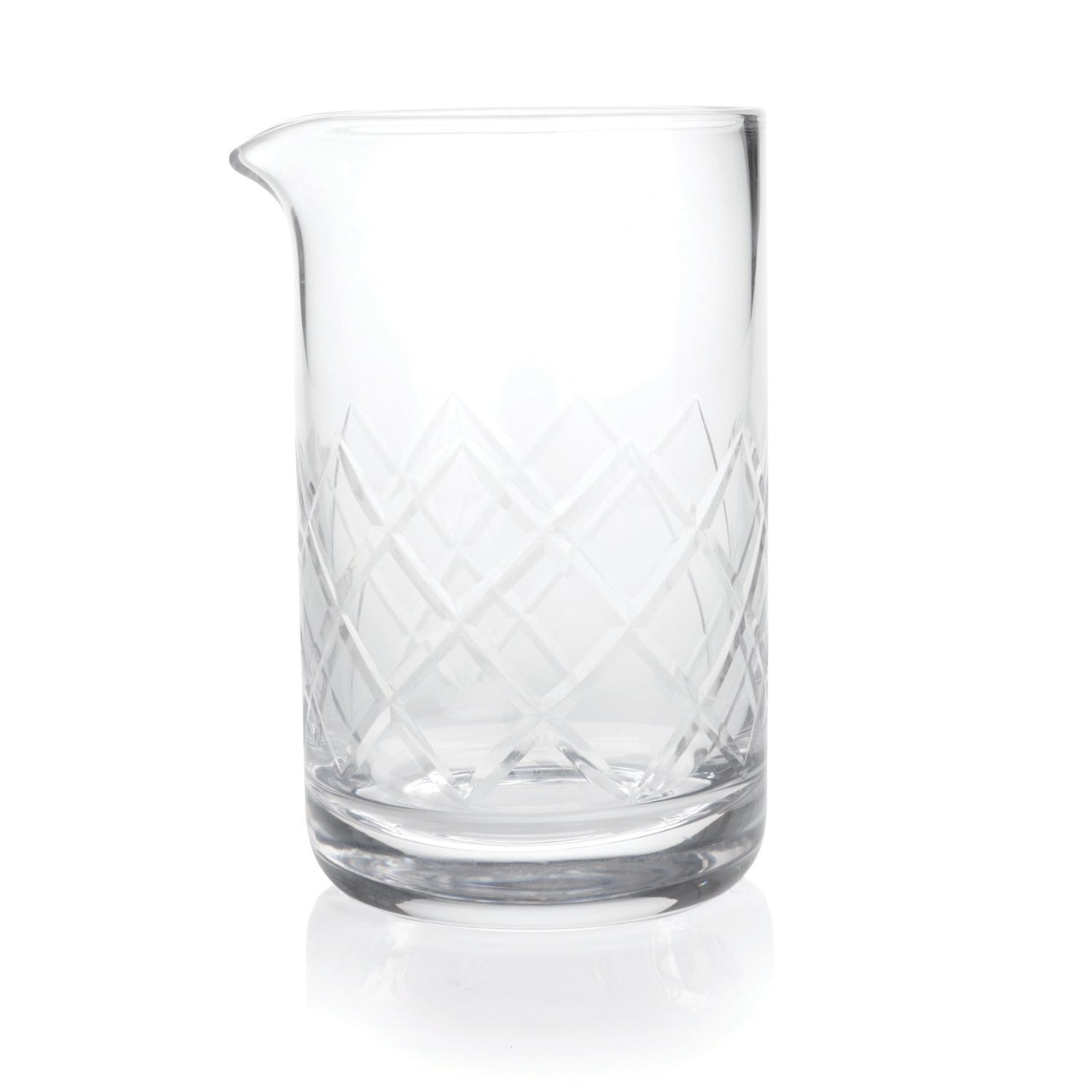 Professional Crystal Mixing Glass by Viski - detail view