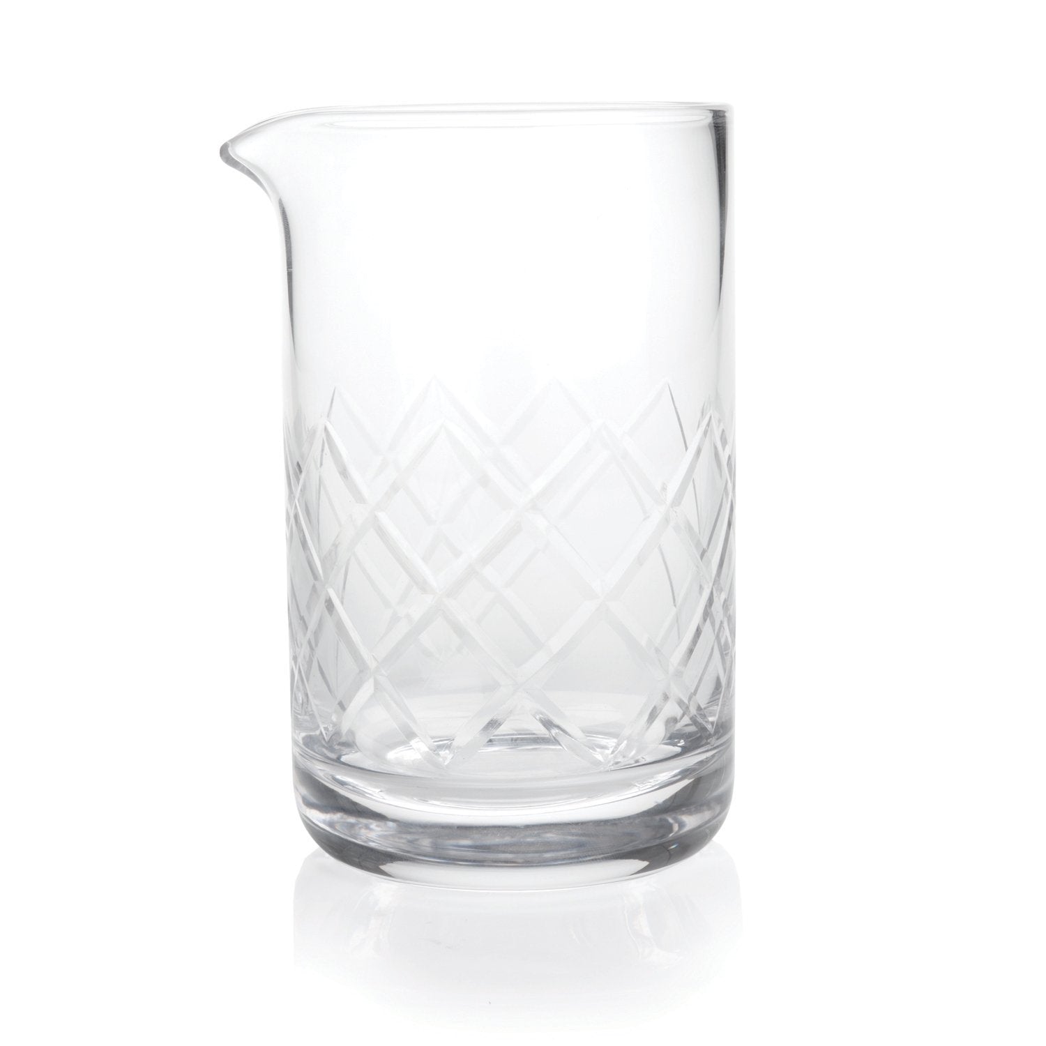 Professional Crystal Mixing Glass by Viski - detail view