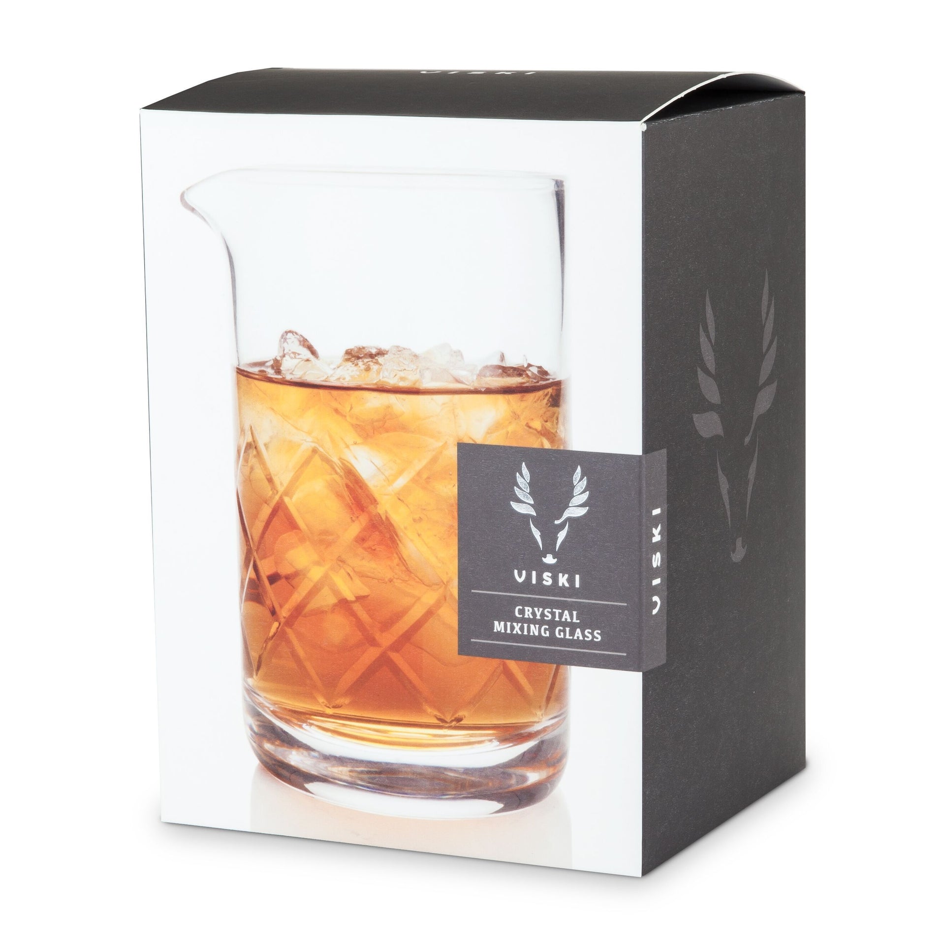 Professional Crystal Mixing Glass by Viski - alternate angle